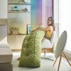 MOUNW Triangular Headboard Pillow Large Bed Rest Reading Wedge Headboard Backrest Tufted Pillow Support Bolster Cushion for Daybed Bed with Removable Cover, Full/47.2inch, Green view 2
