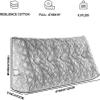 MOUNW Triangular Headboard Pillow Large Bed Rest Reading Wedge Headboard Backrest Tufted Pillow Support Bolster Cushion for Daybed Bed with Removable Cover, Full/47.2inch, Green view 4