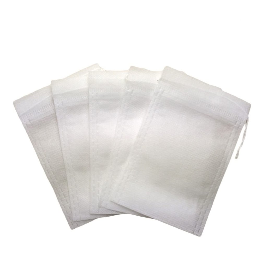 ABOOFAN 100pcs Drawstring Tea Filter Bags for Loose Leaf Tea Non-woven Empty Bags for Herbal Powders and Potpourri Lightweight and Easy to Use