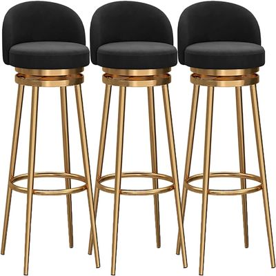 ANram Breakfast Bar Chairs Home Bar Stools Chair Set of 1/2/3/4, Counter Height Chair PU Leather Dining Chairs, Swivel Bar Stool with Backs for Breakfast Bar Kitchen and Counter