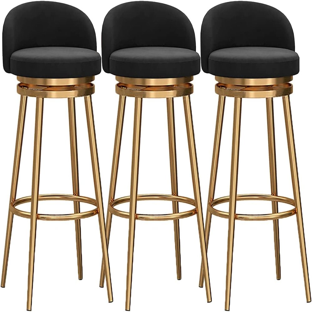 ANram Breakfast Bar Chairs Home Bar Stools Chair Set of 1/2/3/4, Counter Height Chair PU Leather Dining Chairs, Swivel Bar Stool with Backs for Breakfast Bar Kitchen and Counter