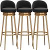 ANram Breakfast Bar Chairs Home Bar Stools Chair Set of 1/2/3/4, Counter Height Chair PU Leather Dining Chairs, Swivel Bar Stool with Backs for Breakfast Bar Kitchen and Counter view 1