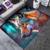 Jiospet Wolf Rugs for Bedroom - Kids Wolf Rug for Living Room Animal Carpet for Teens Decor Rug for Dining Room Cute Floor Mat, 3x5 Feet view 3