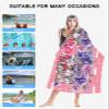 Chees D Zone Beach Towel Beach Blanket, Summer Mother's Day Purple Floral in Vase Beach Towels Quick Dry Sand Proof Oversized Towel, Bath Towel Microfiber Travel Towels for Beach/Pool/Swim,31x63IN view 2