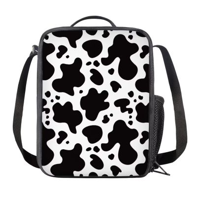 KUIFORTI Kids Lunch Box Insulated Lunch Bag for Boys School Bag for School Lunch Bag Cow Print Lunch Box Lunchbox Portable Lunch Boxes Kids Lunch Bag Cooler Bag