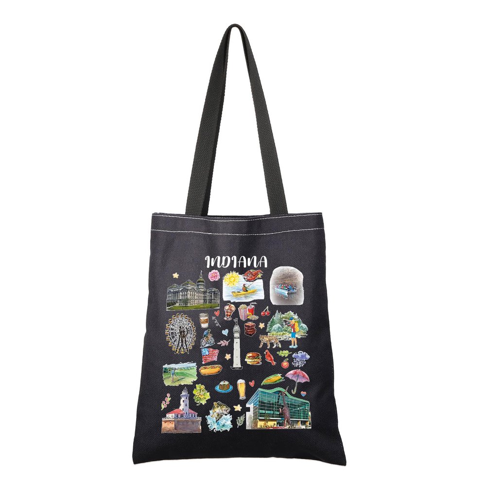 G2TUP Indiana State Souvenirs Gift Indiana Travel Tote Bag Indiana Home Handbag Indiana Tourism Gift Indiana Vacation Gifts