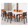 ALLC Dining Chairs Wood Dining Chair Modern Kitchen Chair Microfiber Leather Back Chair Living Room Leisure Chair Bedroom Dressing Chair for Home Kitchen and Cafe Bar (Color : A, Size : 2pcs) view 2