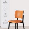 ALLC Dining Chairs Wood Dining Chair Modern Kitchen Chair Microfiber Leather Back Chair Living Room Leisure Chair Bedroom Dressing Chair for Home Kitchen and Cafe Bar (Color : A, Size : 2pcs) view 3