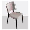 ALLC Dining Chairs Wood Dining Chair Modern Kitchen Chair Microfiber Leather Back Chair Living Room Leisure Chair Bedroom Dressing Chair for Home Kitchen and Cafe Bar (Color : A, Size : 2pcs) view 4