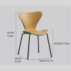 ALLC Dining Chairs Backrest Dining Chair Modern Kitchen Chair Living Room Leisure Chair Coffee Chair Balcony Chair for Home Kitchen and Cafe Bar (Color : B) view 2