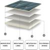 MOUNW Large Headboard Bolster Cushion Backrest Bed Rest Pillow Neck & Lumbar Support for Dorm Room Daybed Full Size Removable Washable Cover, Blue view 3