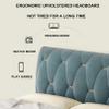 MOUNW Large Headboard Bolster Cushion Backrest Bed Rest Pillow Neck & Lumbar Support for Dorm Room Daybed Full Size Removable Washable Cover, Blue view 4