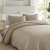 WDCOZY Beige Cloud California Cal King Size Quilt Bedding Sets with Pillow Shams, Oversized Tan Lightweight Bedspread Coverlet, Taupe Camel Soft Cute Bed Cover for All Season view 3