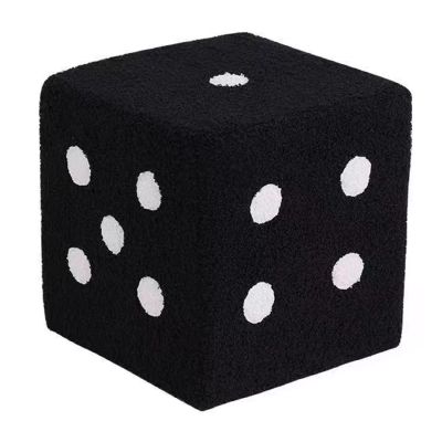 Cocoarm Dice Chair, Foot Rest Stool Dice Stool Cube Mushroom Foot Stool Creative Stool for Living Room Bedroom Office, Removable and Washable (11.4x11.4x9.8 inches)