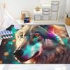 Jiospet Wolf Rugs for Bedroom - Kids Wolf Rug for Living Room Animal Carpet for Teens Decor Rug for Dining Room Cute Floor Mat, 3x5 Feet view 2