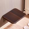 Folding Wall-Mounted Shoe Changing Stool, High-End Entrance Hall Foyer Chair, Invisible Household Folding Stool (Brown) view 1