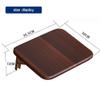 Folding Wall-Mounted Shoe Changing Stool, High-End Entrance Hall Foyer Chair, Invisible Household Folding Stool (Brown) view 2