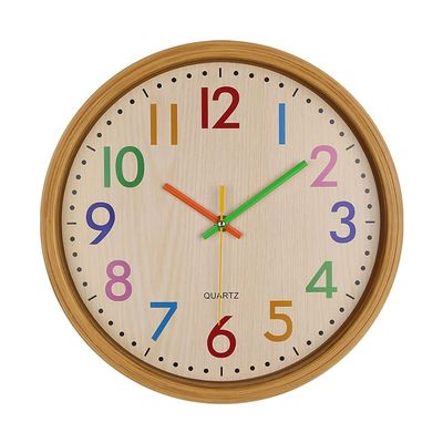 mengli-99 Wall Clock Wall Clock Living Room Silent Non-Ticking Colorful Number Quartz Clock for Classroom Children's Bedroom Decoration Digital Wall Clock