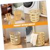 Ciieeo Hollow-out Plastic Laundry Basket Small Dirty Clothes Organizer Reusable Portable Chrome Laundry Hamper for Bathroom view 3