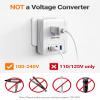 BESTEK 35W Universal Travel Adapter, 4 USB Ports & 1 Input Socket view 4