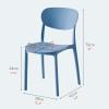 ALLC Dining Chairs Plastic Chair Wide Back Chair Modern Dining Chair Kitchen Chair Leisure Chair Coffee Chair Office Chair Balcony Chair for Home Kitchen and Cafe Bar (Color : B, Size : 6pcs) view 3