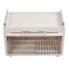 Dish Drying Rack Container Dish Storage Rack Cupboard with Cover Drain Storage Box Storage Rack Versatile Tableware Storage Box with Lid for Home Kitchen (Brown) view 2