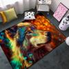 Jiospet Wolf Rugs for Bedroom - Kids Wolf Rug for Living Room Animal Carpet for Teens Decor Rug for Dining Room Cute Floor Mat, 3x5 Feet view 1