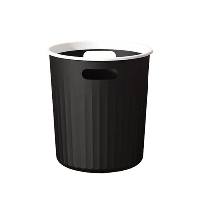 BYDEADY Large-Capacity Home Kitchen Trash can Plastic Garbage Recycling bin Simple Wastebasket Container, 12.0L/3.2Gal, Black