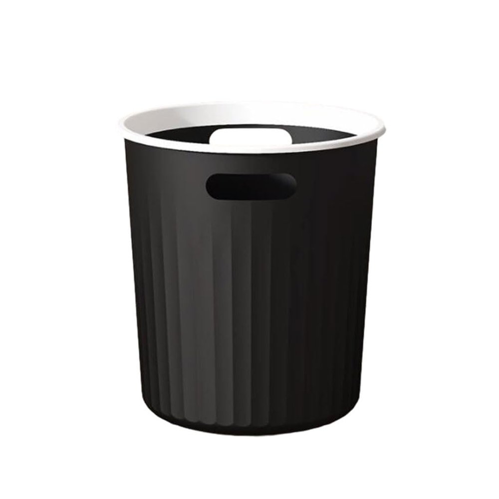 BYDEADY Large-Capacity Home Kitchen Trash can Plastic Garbage Recycling bin Simple Wastebasket Container, 12.0L/3.2Gal, Black