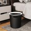 BYDEADY Large-Capacity Home Kitchen Trash can Plastic Garbage Recycling bin Simple Wastebasket Container, 12.0L/3.2Gal, Black view 4
