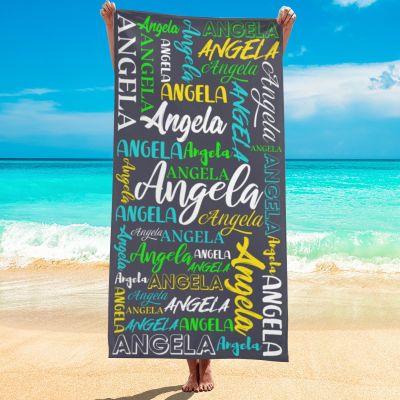 Lztaralq Personalized Beach Towel for Kids & Adults,Custom Beach Towel with Name,Customized Sand Free Microfiber Quick-Dry Travel Pool Beach Towel Gift for Men Women Kids