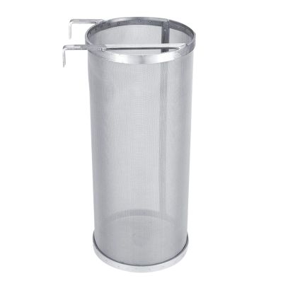HOHXFYP Beer Dry Filter, 300 Microns Mesh Stainless Steel Hop Strainercartridge, Hangable Homebrew Hops Beer & Tea Kettle Brew Filter Brewing Filter (5.9 x 13.7inSilver)