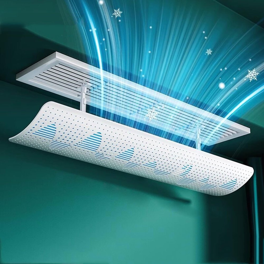 GMBAYUE Air Conditioning Deflector for Window, Adjustable Ac Vent Deflector Home, Drop-Proof Air Conditioner Deflector, Air Conditioning Windshield (Size : 120cm/47in)