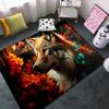Wolf Rugs for Bedroom - Kids Wolf Rug for Room Animal Themed Carpet for Living Room Cartoon Mats for Teens Decor for Dining Room Floor Mat, 3x5 Feet view 2