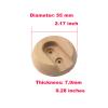 YUNDUOKEJI 4Set (8Pieces) Closet Pole Socket Wooden Closet Rod Holders Closet Rod Support with Screws view 2