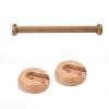YUNDUOKEJI 4Set (8Pieces) Closet Pole Socket Wooden Closet Rod Holders Closet Rod Support with Screws view 3