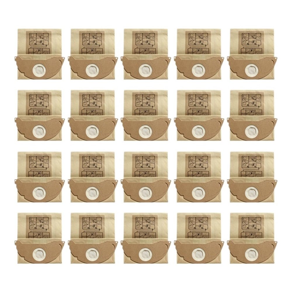 DOWOPBNS 20PCS Dust Bag, Compatible With Karcher WD2250 A2004 A2054 MV2 Vacuum Cleaner Paper Bag Replacement Parts Parts, Brown, lgggsssong00