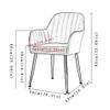 ZLGONRL Soft Velvet Dining Chair Metal Legs Living Room Chairs,with Backrest Soft Cushion for Bedroom Kitchen (Black Legs 2pcs) view 2