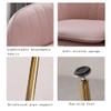 ZLGONRL Soft Velvet Dining Chair Metal Legs Living Room Chairs,with Backrest Soft Cushion for Bedroom Kitchen (Black Legs 2pcs) view 3