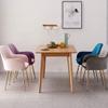 ZLGONRL Soft Velvet Dining Chair Metal Legs Living Room Chairs,with Backrest Soft Cushion for Bedroom Kitchen (Black Legs 2pcs) view 4