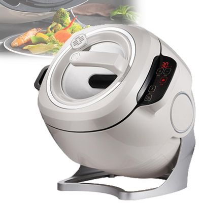 Intelligent Automatic Cooking Machine, 2000W Commercial Food Processor, 360 Rotating and 3D All-Round Heating, Three-Level Pot Adjustment, for Stir Frying, Stewing, Cooking, and Soup Making