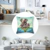 GHZWACKJ Elephants Throw Pillow Covers Decorative Pillowcase Square Pillow Cushion Cases Soft Throw Pillow Cases Cushion Cover for Sofa Living Room Couch Bedroom 22"x22" view 3