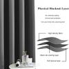 FNOIMO Blue and White Abstract Water Blackout Curtains, Black and Gray Geometric Medieval Lines Window Curtains, Thermal Insulated Window Drapes, for Living Room Bedroom Office 52" W x 84" L view 4