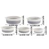 5 Piece Round Small Woven Baskets Set, Cotton Rope Baskets for Organizing, Fruits Remotes Key Tray Bowl for Entryway Desk, Shallow Home Dcor, Cat Dog Gift (Grey) view 4