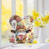 ARTopet DIY Diamond Desktop Ornament Special Shaped Crystal Mother's Day Flower Gnome PVC Diamond Art Painting Tabletop Ornaments Single Sided Diamond Home Decor view 3