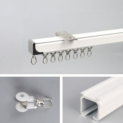 Track curtains ceiling mount,Basement ceiling coveringCafe curtain rodScope of application: Suitable for living rooms,bathrooms,bedrooms,ceilings,bay windows ( Color : White top , Size : 2.9m/9.5ft/