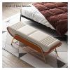 HAOKAZLBR Shoe Bench for Living Room Entryway Bench, Modern Shoe Rack Bench with Storage Shelf, Faux Leather Upholstered End of Bed Bench Seat,Bench Shoe Storage (Size : 80x40x45cm(31x16x18inch)) view 3
