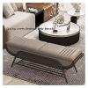 HAOKAZLBR Shoe Bench for Living Room Entryway Bench, Modern Shoe Rack Bench with Storage Shelf, Faux Leather Upholstered End of Bed Bench Seat,Bench Shoe Storage (Size : 80x40x45cm(31x16x18inch)) view 4