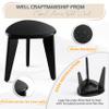 BLUEWEST Shower Foot Stool for Shaving Legs, Acacia Wood Shower Foot Rest, Bathroom Foot Step Stool for Inside Shower, Shower Bench, Corner Shower Stool for Small Shower Spaces (Black) view 2