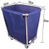 JKSVTF Movable Trolleys Removable Bags with Laundry Basket Heavy Duty Laundry Organizer Sorter Laundry Cart on Wheels Industrial Style Linen Cart for Hotel Room (Blue) view 4